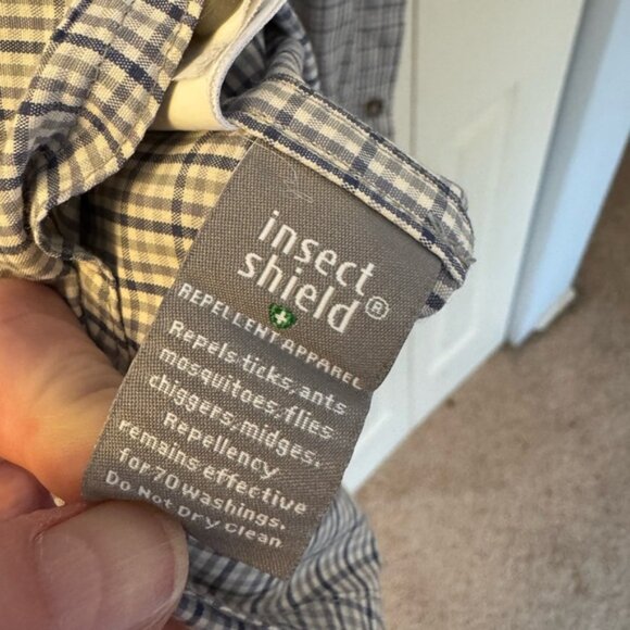 Men's Toad and Co. Plaid Long Sleeved Button Up Shirt, Blue Grey, Size XL - Picture 11 of 13